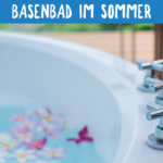 Basenbad im Sommer